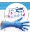 GUANTES DE NITRILO AZUL SIN POLVO DERM 3,5 gr 100UDS